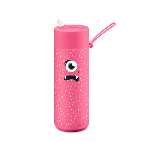frank green franksters™ 20oz Ceramic Reusable Bottle - Neon Pink Piper